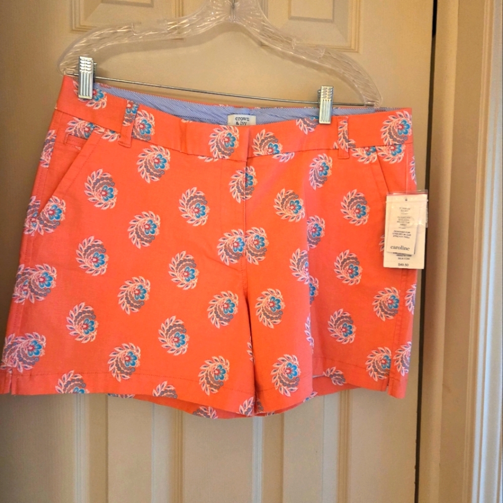Women's Coral Paisley Shorts